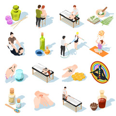 Alternative Medicine Isometric Icons