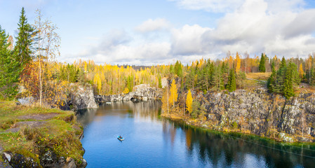 beautiful view of a canyon in Ruskeala