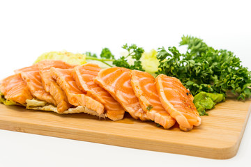 Salmon Tataki Japanese food salmon fillet