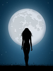 girl in the moon