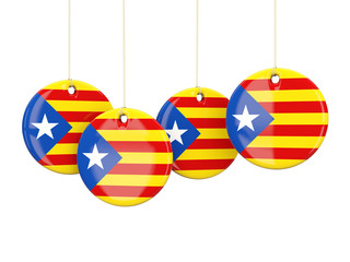Round flags of Catalonia