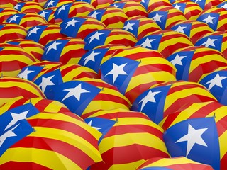 Flag of Catalonia on umbrella