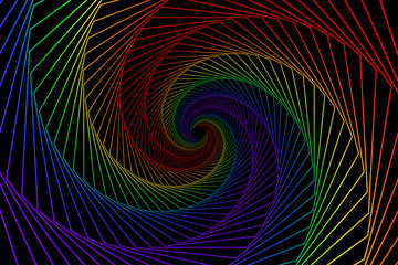 Neon Colorful Line Twist Abstract Background