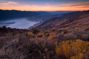 Badwater basin seen from Dante's view, Death Valley, California, USA.
