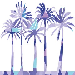 palm, tropical, leaf, illustration