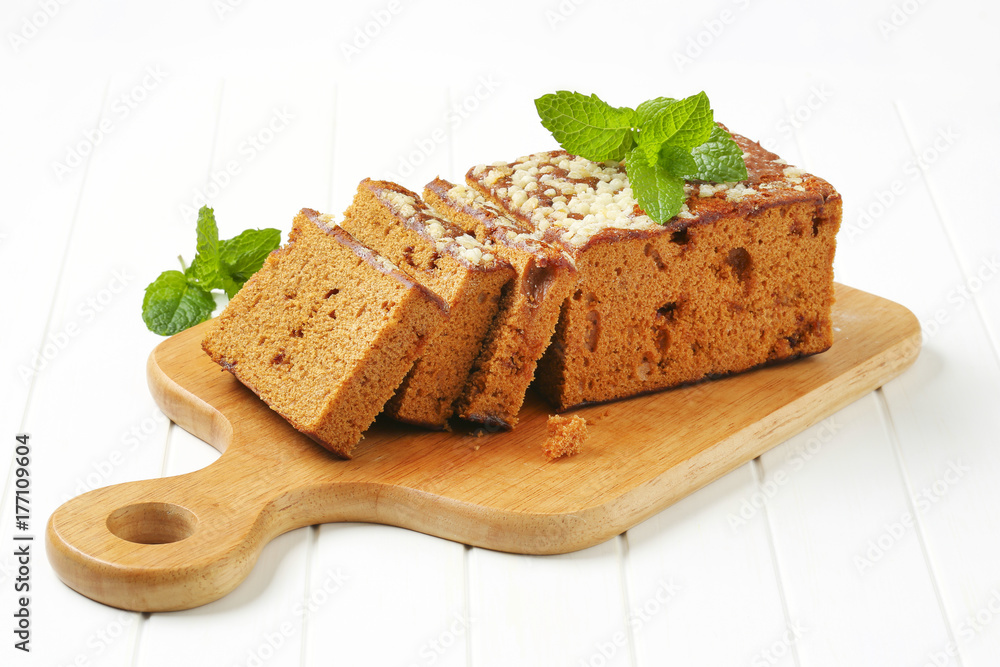 Wall mural Sliced spice cake