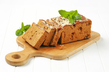 Sliced spice cake