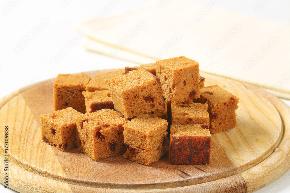 Canvas Prints Diced gingerbread cake