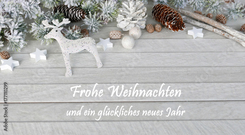 &quot;Frohe Weihnachten und ein glückliches neues Jahr&quot; Stockfotos und