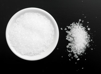 salt on black