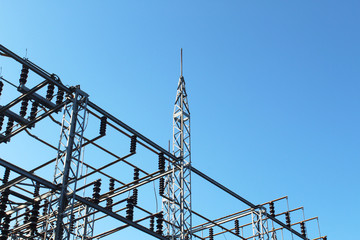 Power transfer station diagonal view looking up
