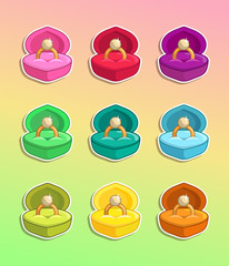 Wedding ring in the gift box.