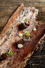 RAW fish fillet / fine dining