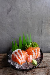 Raw seafood sashimi set 