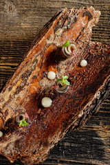 RAW fish fillet / fine dining