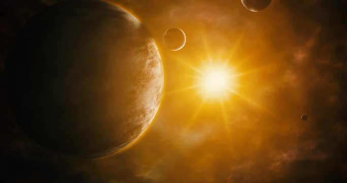 The universe, space, stars, nebulae, planets.