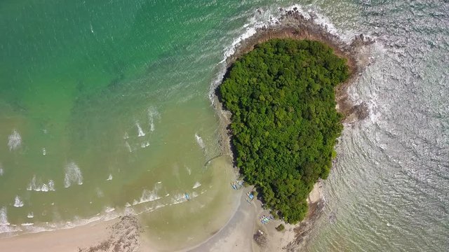 An Aerial View from a Drone of Kwang Island in Krabi, Thailand
