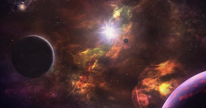 The universe, space, stars, nebulae, planets.