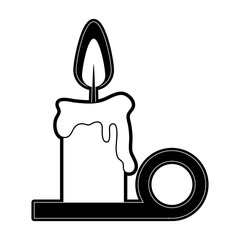 Obraz premium Candle fire flame icon vector illustration graphic design