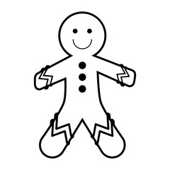 Gingerbread christmas cookie icon vector illustration graphic design