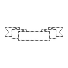 decorative ribbon icon over white background vector illustration