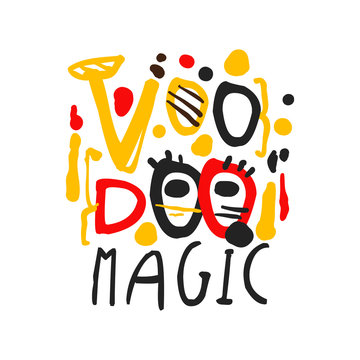 Voodoo African and American magic logo text