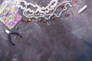  Winter glass beads