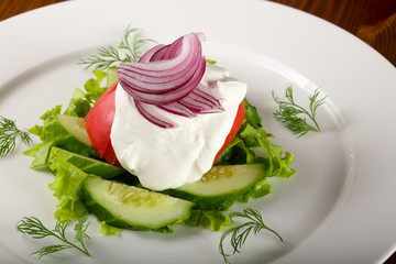 Salad - tomato, cucumber and onion