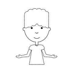 cartoon boy icon over white background vector illustration