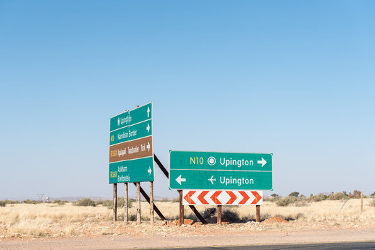 Directional sign boards at the N10 and R360 junction, Upington