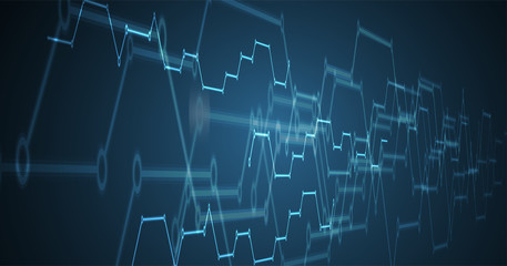 Digital technology world. Business virtual concept. Vector background