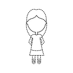 avatar girl icon over white background vector illustration