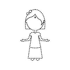 avatar girl icon over white background vector illustration