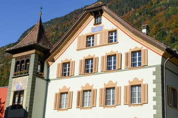 Fototapeta na wymiar Old house at Altdorf in the Canton of Uri, Switzerland