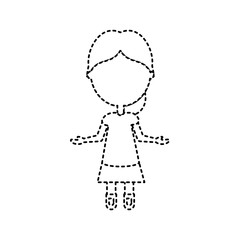 avatar girl icon over white background vector illustration