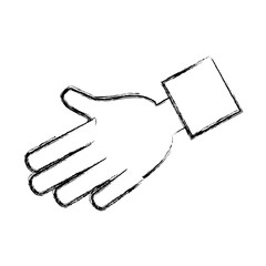 human hand icon over white background vector illustration