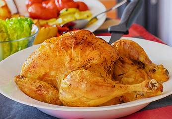 Grilled chicken with vegetables 