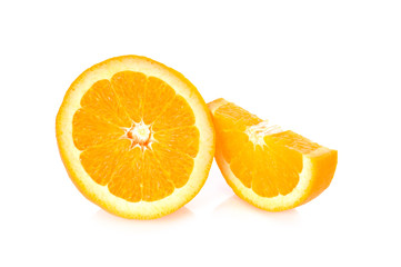 Orange on white background