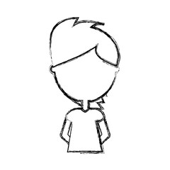 avatar boy icon over white background vector illustration