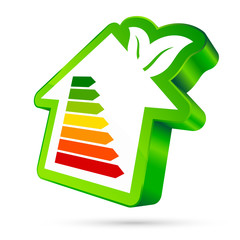House Icon Energy Green Leafs