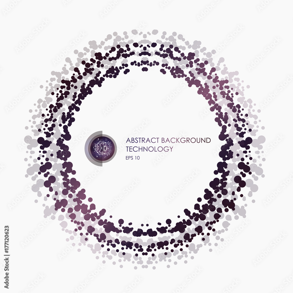 Poster abstract technology background with various technological elements. vector illustration.
