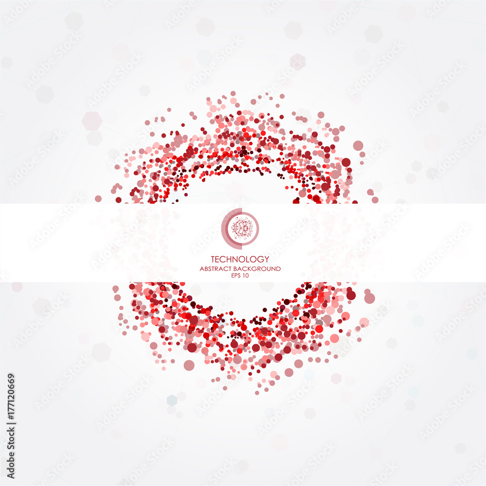 Aufkleber abstract technology background with various technological elements. vector illustration.
