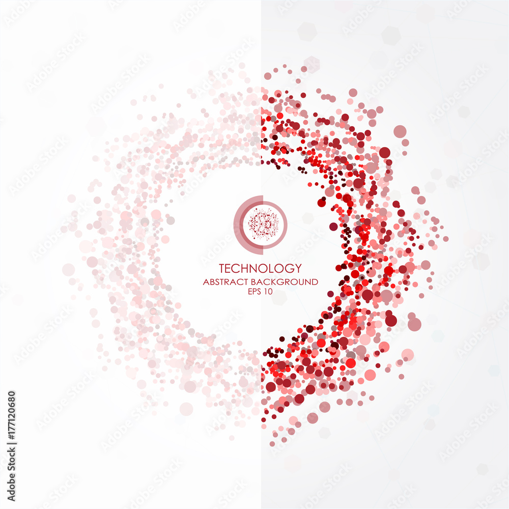 Poster abstract technology background with various technological elements. vector illustration.