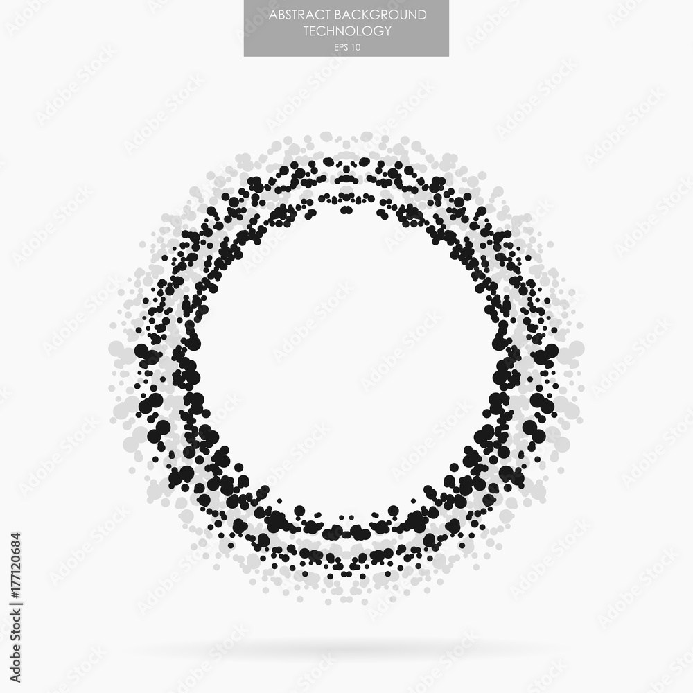 Aufkleber abstract technology background with various technological elements. vector illustration.