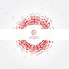 Abstract technology background with various technological elements. Vector illustration.