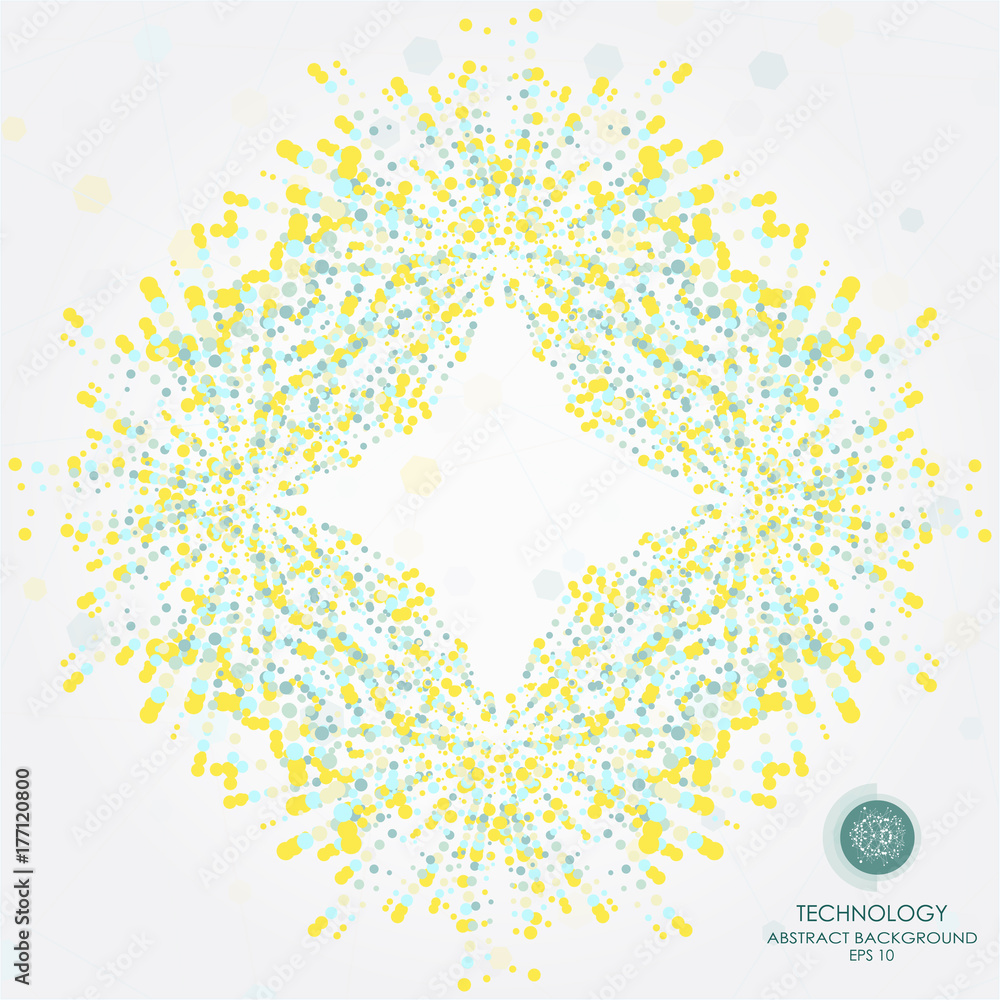 Aufkleber abstract technology background with various technological elements. vector illustration.