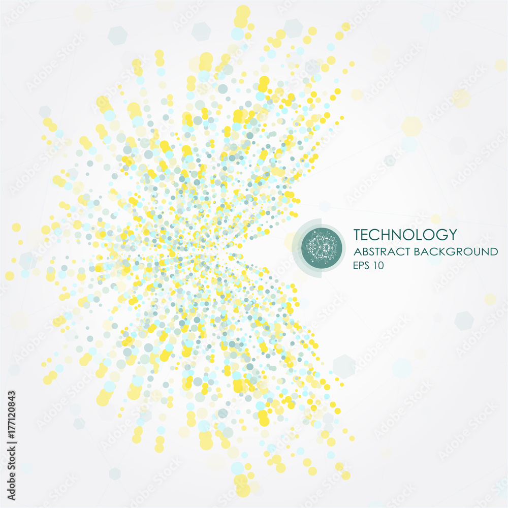 Aufkleber abstract technology background with various technological elements. vector illustration.