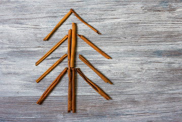 Christmas tree Chinese star anise Space for text.