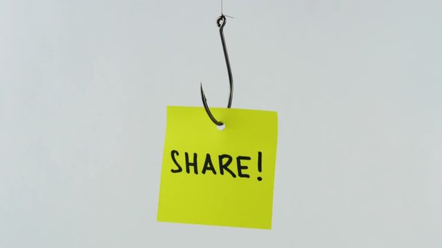 Illustration, on fishhook Share