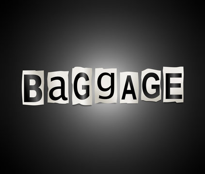 Baggage word concept.